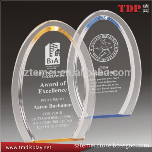 Transparent custom Oval Acrylic Award